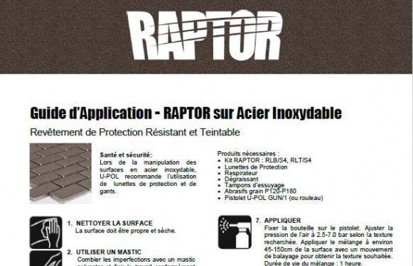 RAPTOR sur Acier Inoxydable