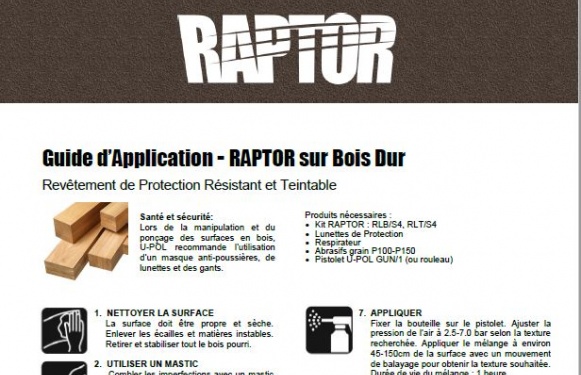 RAPTOR sur Bois Dur