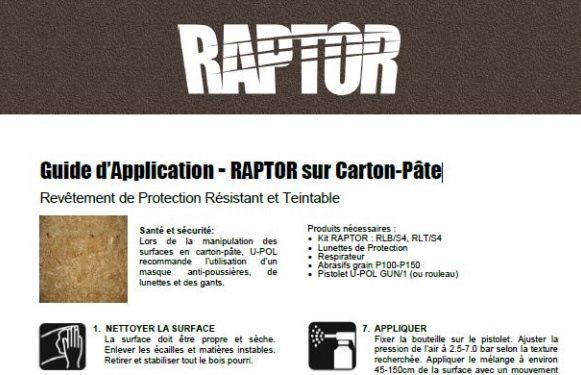 RAPTOR sur Carton-Pâte